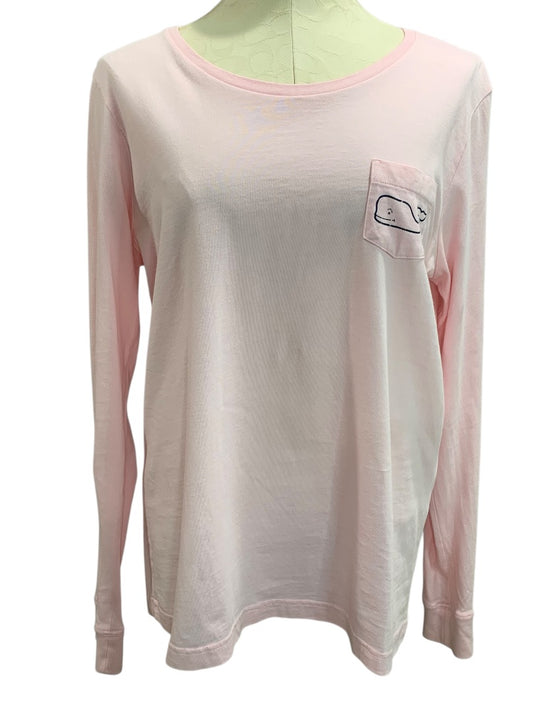 Large Vineyard Vines Womens Pink Long Sleeve Tshirt Single Pocket