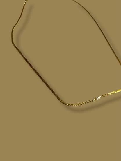 Goldtone Chain Necklace 18 Inch Spring Clasp Shiny