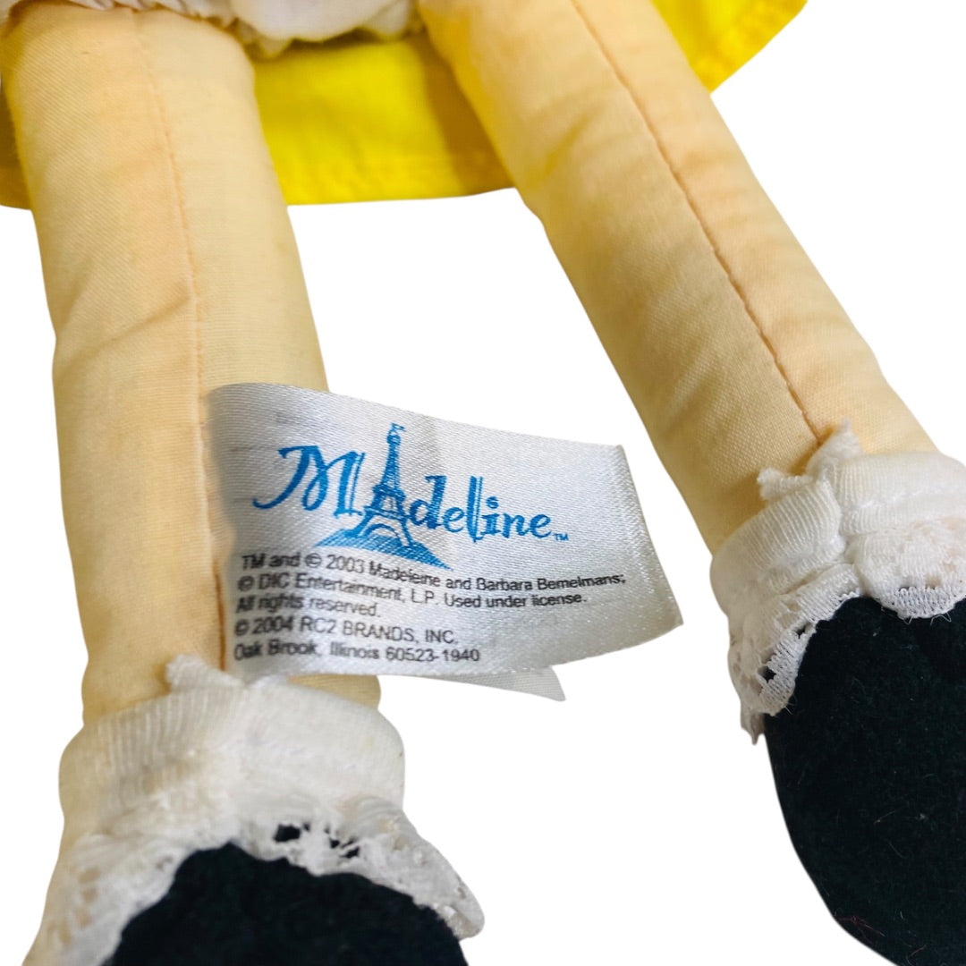 2003 Madeline Cloth Rag Doll by RC2 Yellow Dress 11"