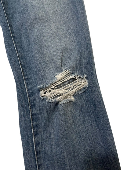 Size 24 Joe's Distressed Straight Leg Womens Jeans Blue Denim