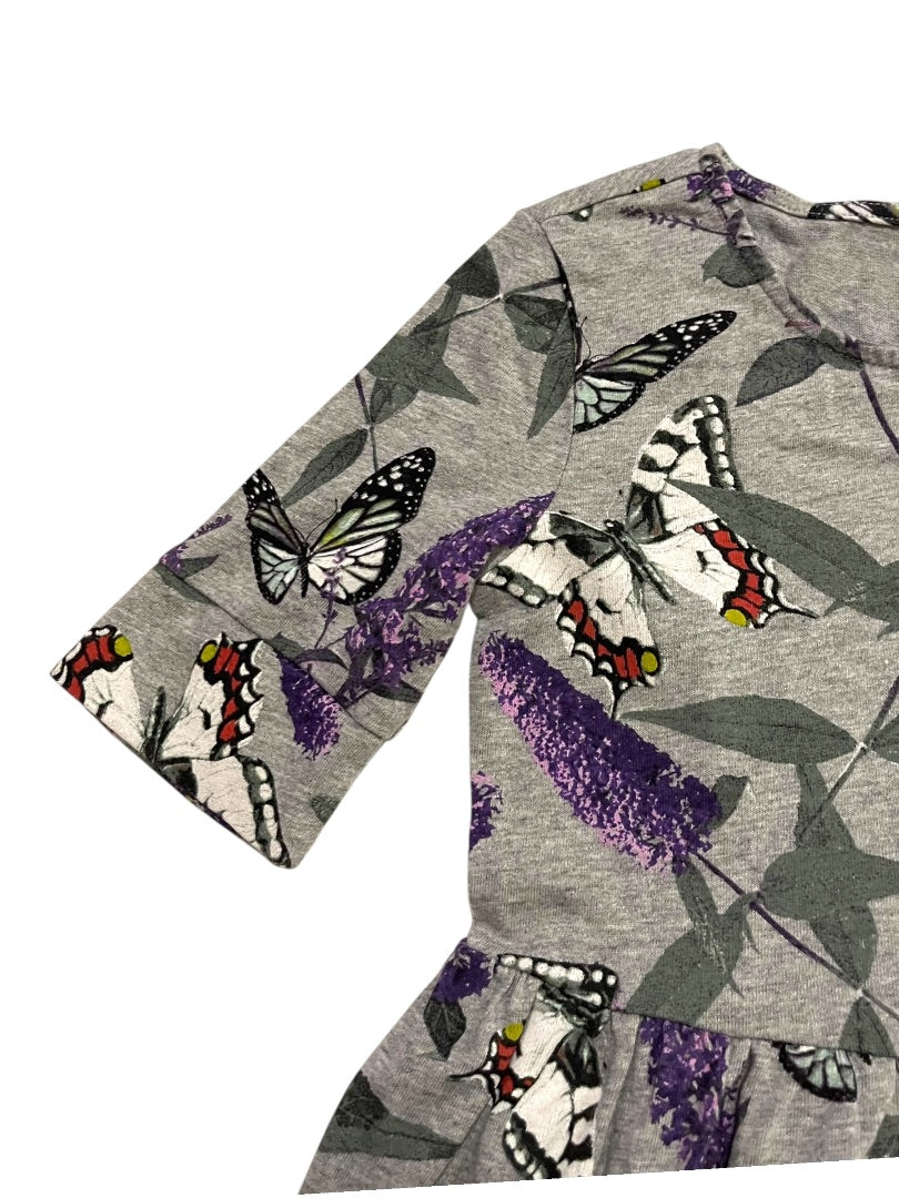 Medium (8) Gap Kids Short Sleeve Butterfly Cotton Dress Jersey Knit