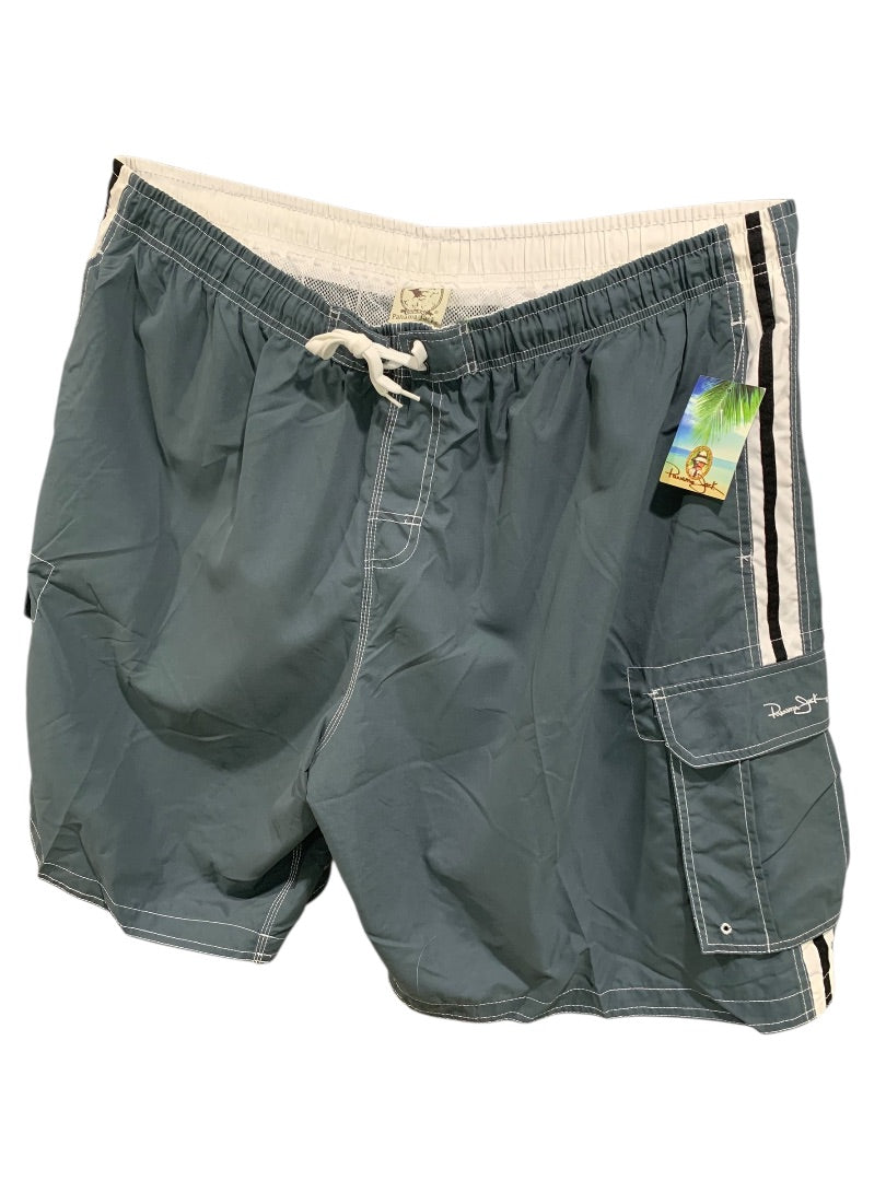 4X Panama Jack Mens New Swim Trunks Gray Bathing Suit