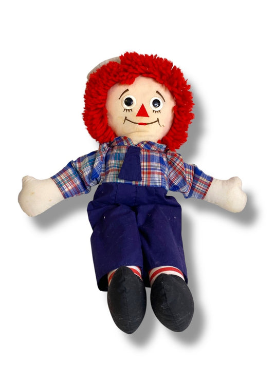 1991 Applause Raggedy Andy Rag Doll 16" Button Eyes Embroidered Face
