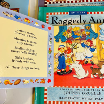 Lot of 6 Raggedy Ann and Andy Books Assorted Hardcover