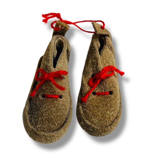 Vintage Miniature Shoes Ornament Hanging Traditional 1.5"