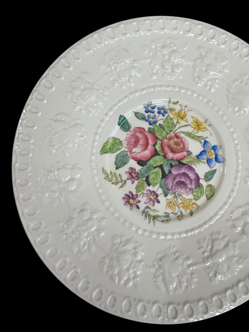 1940s Wellesley Wedgwood Ullswater China 7" Dessert Plate Ornate
