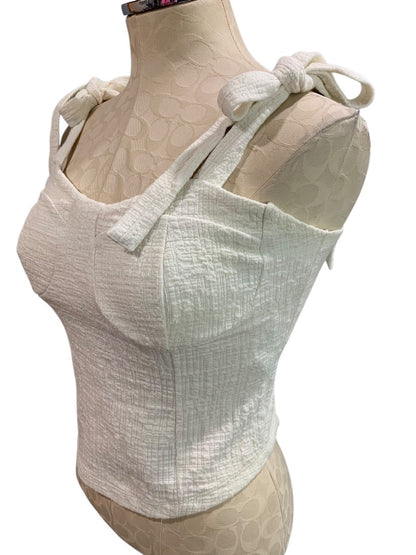 Small Maeve Anthropologie Womens Structured Tie Shoulder Tank Shirt
