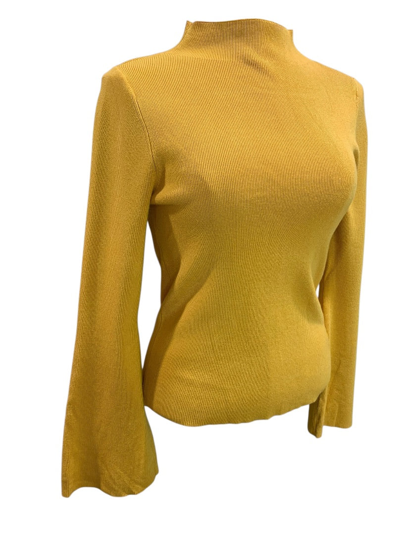 Medium Maeve Anthroplogie Gold Yellow Womens Flare Sleeve Sweater