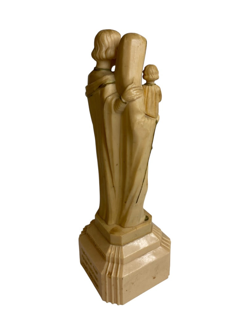 1962 Holy Family Plastic Figurine Rosary Holder Catholic 8"