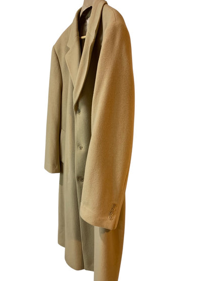 Size 48R Chaps Mens Overcoat Cashmere Blend Light Brown Tan