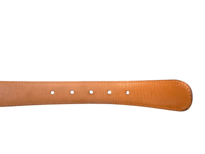 Size 36 Coach British Tan 7600 Brass Buckle Belt USA Made 1.25"