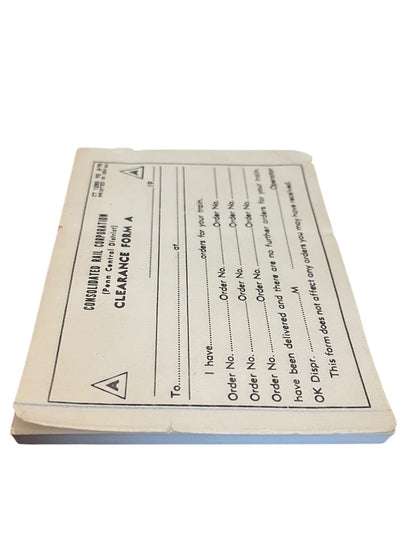 Consolidated Rail Corp Penn Central District Clearance Form A Pack
