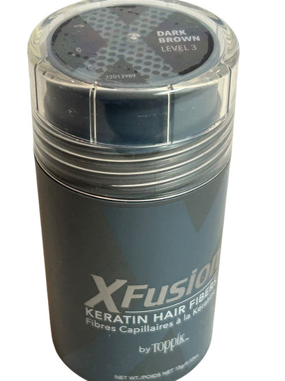 Xfusion Keratin Hair Fibers Dark Brown Level 3 0.53oz 15ml