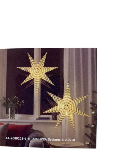 IKEA Strala 28" Paper Star Red White Design Jennifer Idrizi 205.028.83 New
