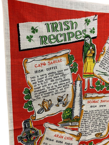 by Ulster Linen Tea Towel Vintage Irish Recipes 20" x 30" Coffee Stew Poundies