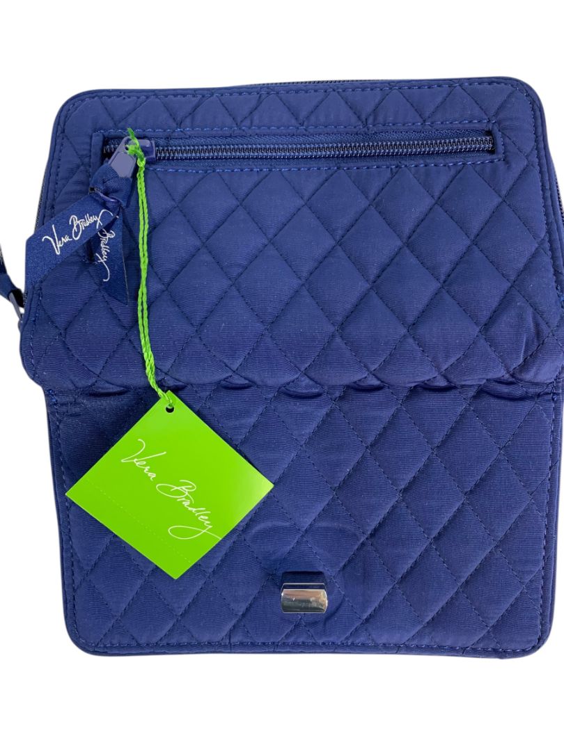 Vera Bradley New Turnlock Wallet Lapis Blue 14531-475 8" x 4.5"