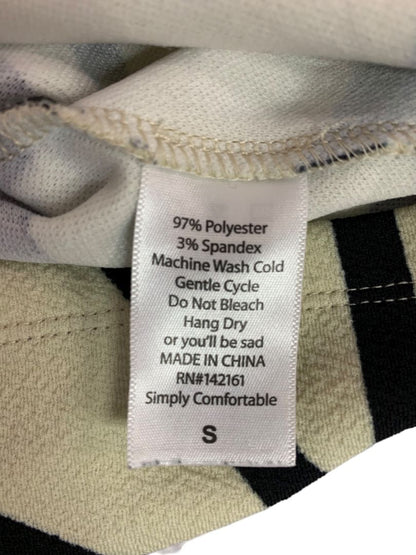 Small LulaRoe Cassie Pencil Skirt Geometric Ivory Black