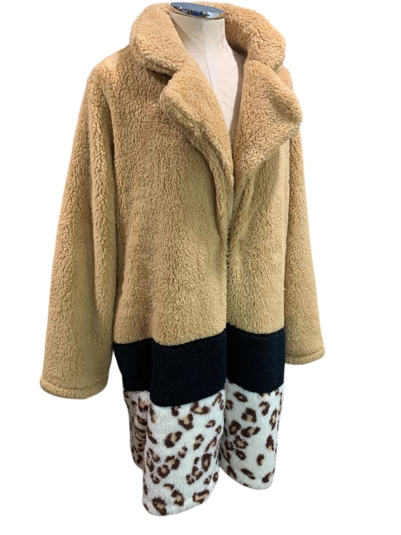 Size 3X K.Jordan Womens Plush Faux Fur Teddy Coat New