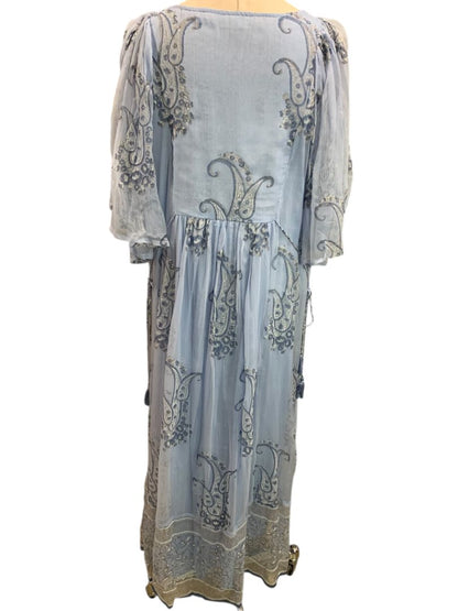 Size XXL Novica Blue Printed Elegant Entrance New Embellished Sequin