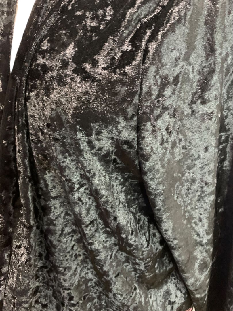 Size 3X Highness Womens Floral Sheer Velour Duster Cardigan Embroidered