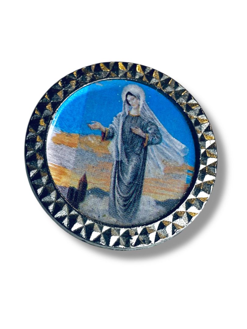 Vintage Magnet Religious Virgin Mary Our Lady of Fatima 1.3"