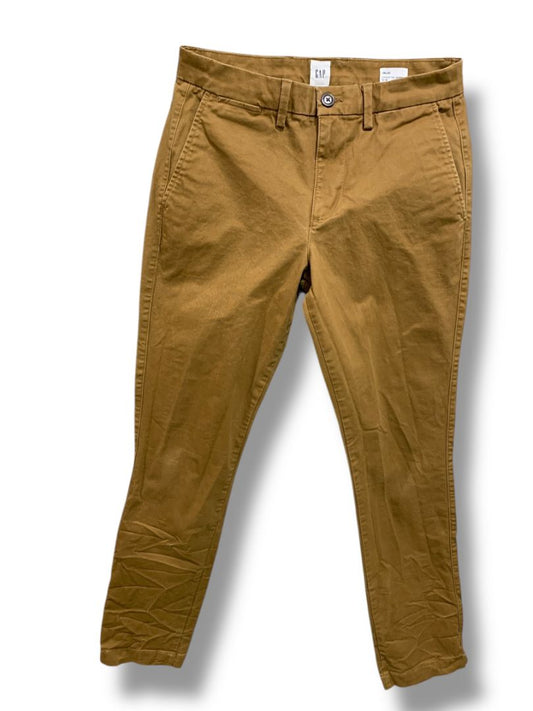 Size 28 x 30 Gap Mens Essential Khaki Slim Brown Pants