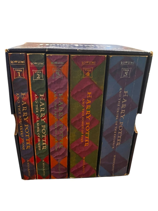 Harry Potter Books 1-5 by J. K. Rowling Boxed Set Scholastic