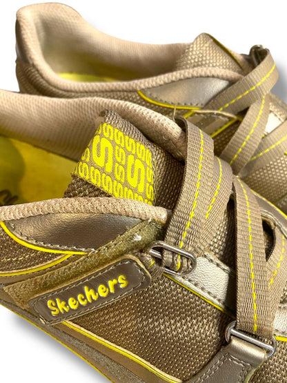 Size 9 Skechers Bikers Rock-Steady Athletic Shoes Womens Metallic