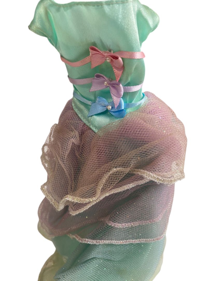 1997 Mattel Spring Tea Party Barbie Tulle Tiered Dress Avon Exclusive