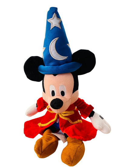 Disney Fantasia 2000 Sorcerer Micky Mouse 12" Plush Stuffed Figure