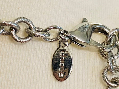 Chico's Mixed Metals Pink Brown Silvertone Lobster Clasp 37-40"