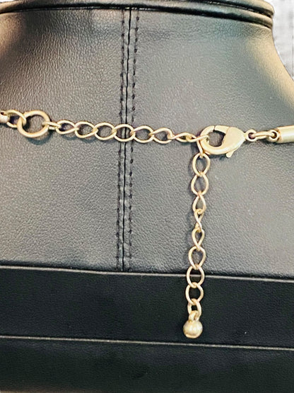 Goldtone Triangle Necklace 17"-20" Lays Flat Lobster Clasp