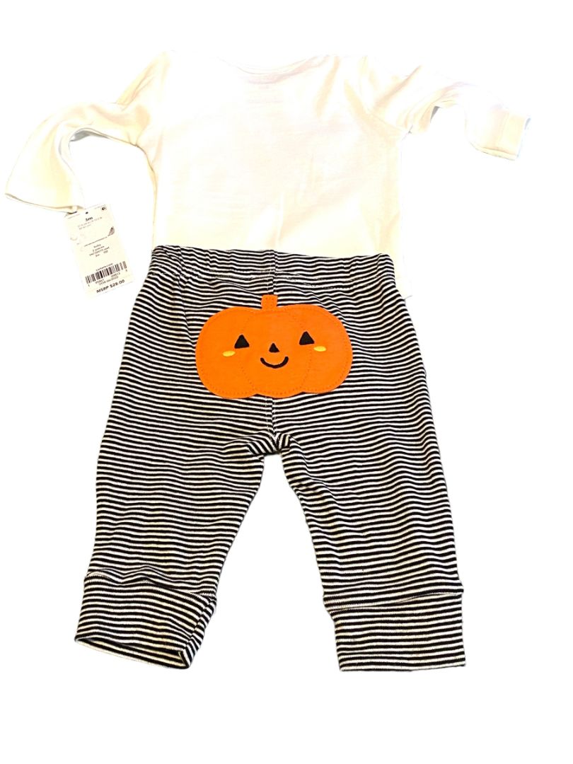 3M Halloween Long Sleeve Two Piece Jack-O-Lantern NWT Pant Set