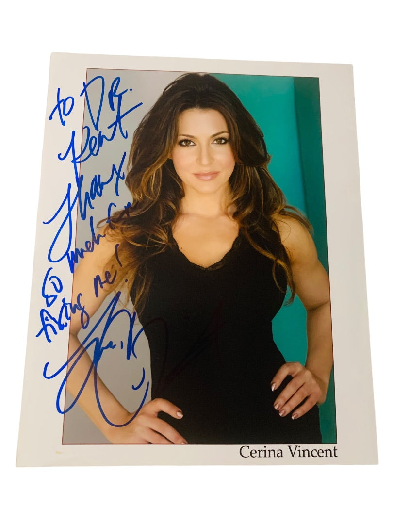 Signed 8x10 Cerina Vincent Power Ranger Photo  Personalized Autograph