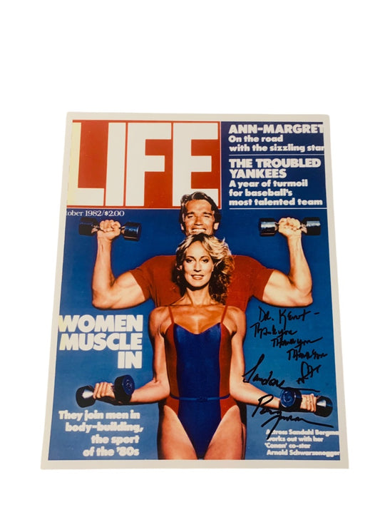 Signed Sandahl Bergman Glossy Photo of Life 1982 Women Muscle 8x10 Personalized Autograph