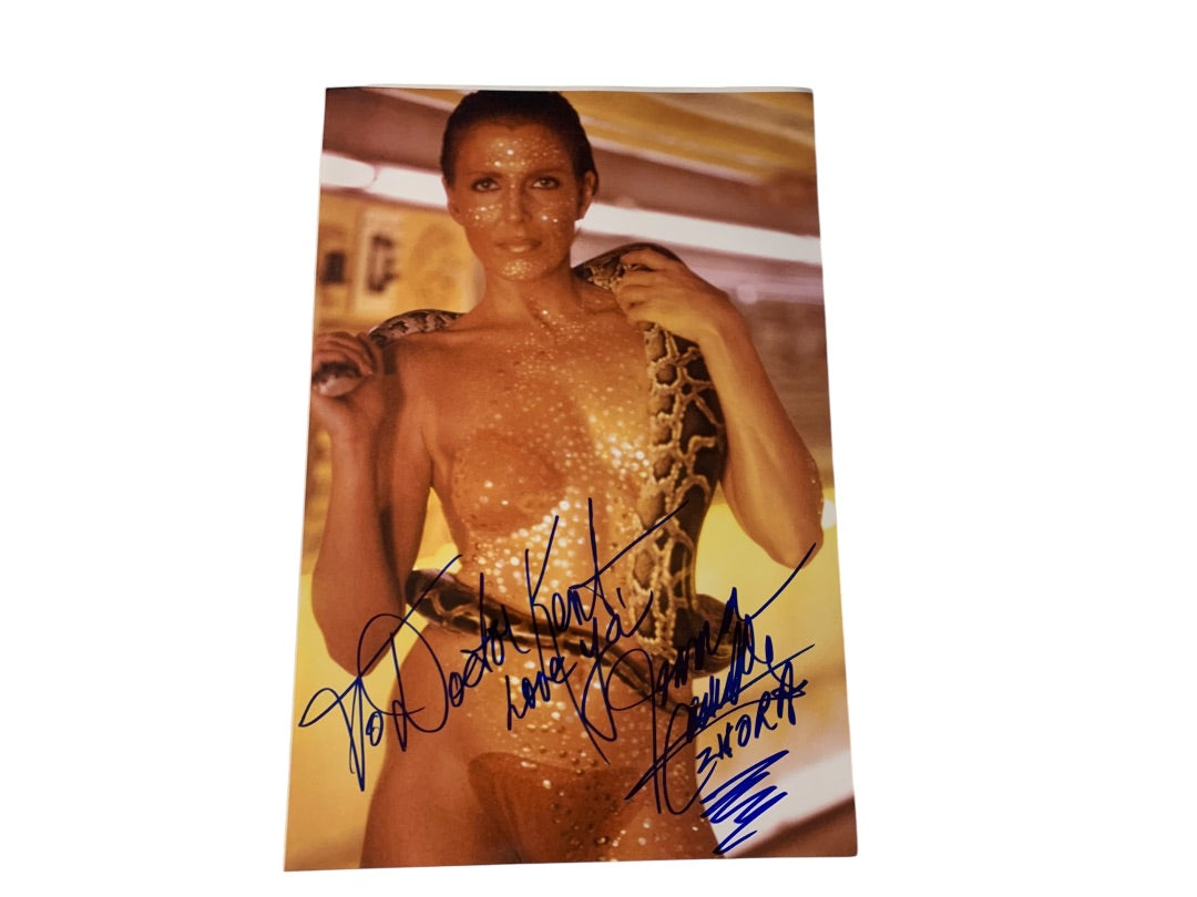 Signed  8x12 Photo Woman Snake Glitter Personalized Autograph