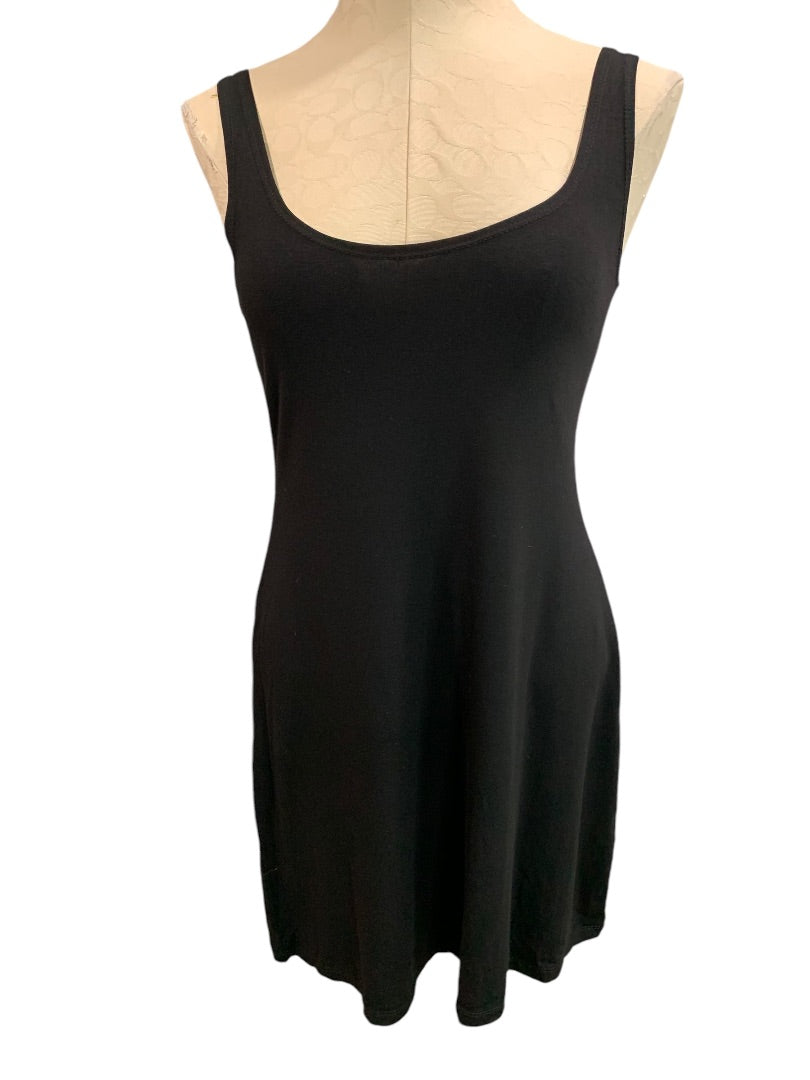 Size 10-12 Alembika Womens Black Tunic Tank Top Scoop Neck