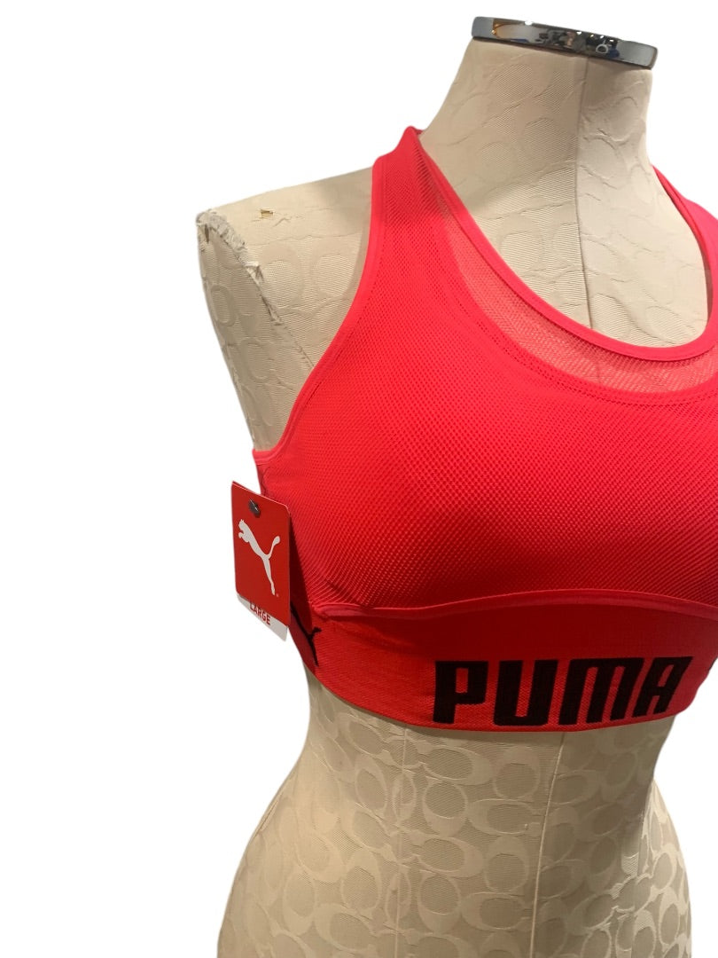 Large Puma Womens New Drycell Sports Bra Activewear Low Support Seamless