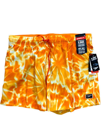 XL Speedo Mens New Swim Trunks Oriole Orange UPF 50+ Protection