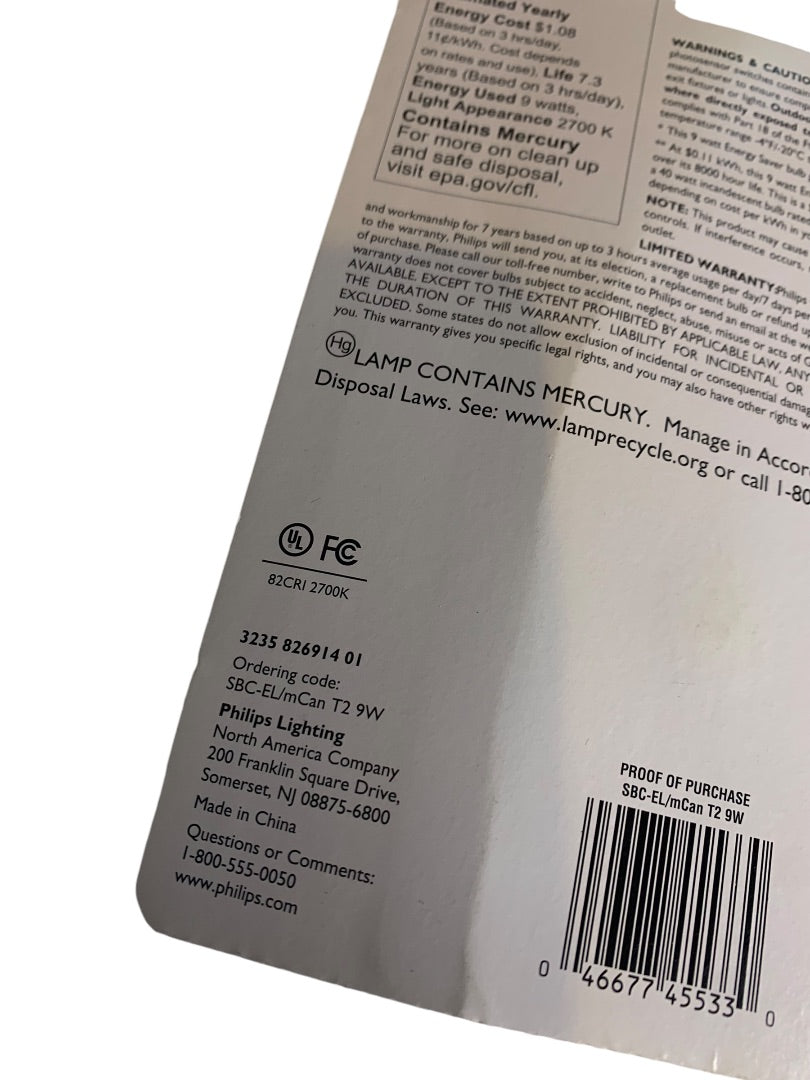 Philips Energy Saver Bulb 9w Soft White E12 Candelabra Decorative  New