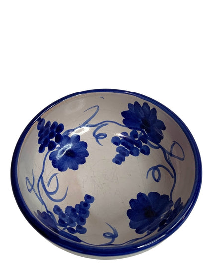 Vietri Italy Solimene Campagna Uve Small Fruit Bowl Blue