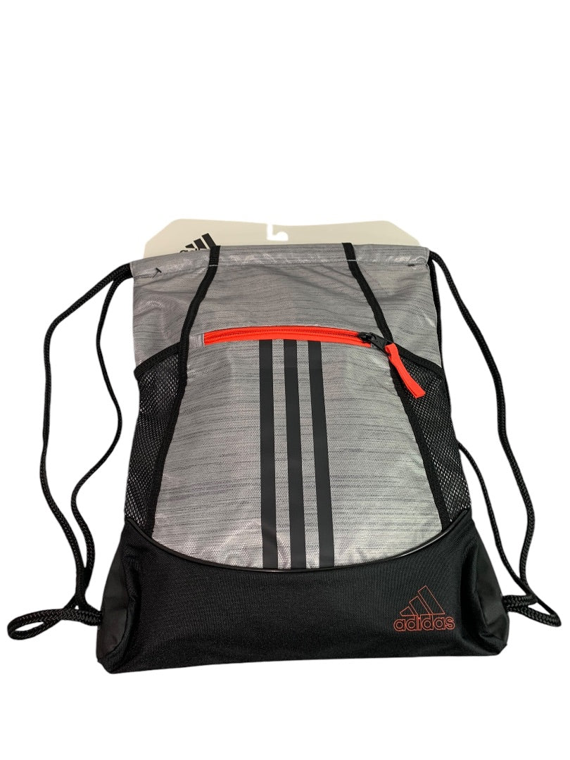 Adidas New Alliance 2 Sackpack Drawstring Backpack Gray Red