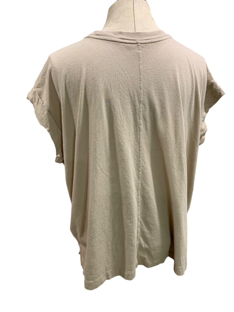 XL A New Day Womens Tan Tshirt Short Dolman Sleeve