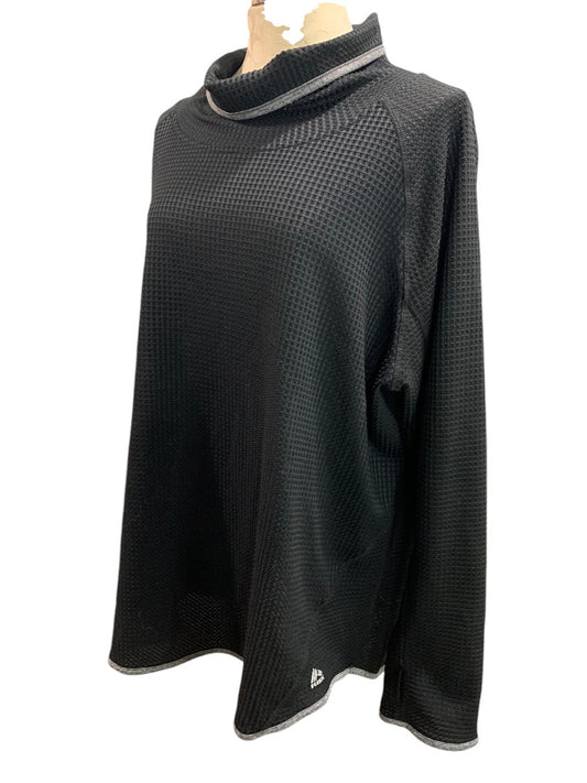 3X RBX Womens Thermal Pullover Shirt Black Thumbholes