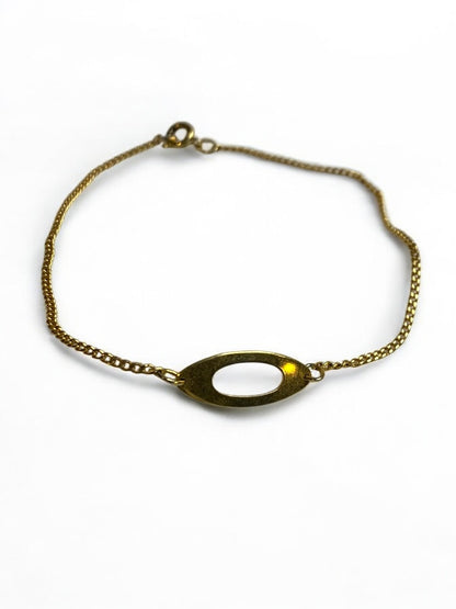 Vintage Delicate Goldtone Chain Bracelet 8 Inch Spring Clasp