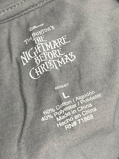 Large Disney The Nightmare Before Christmas Youth Tshirt Gray Tim Burton