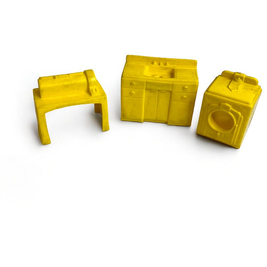 1950s Marx Miniature Dollhouse Laundry 3 Piece Wringer Washer Sink