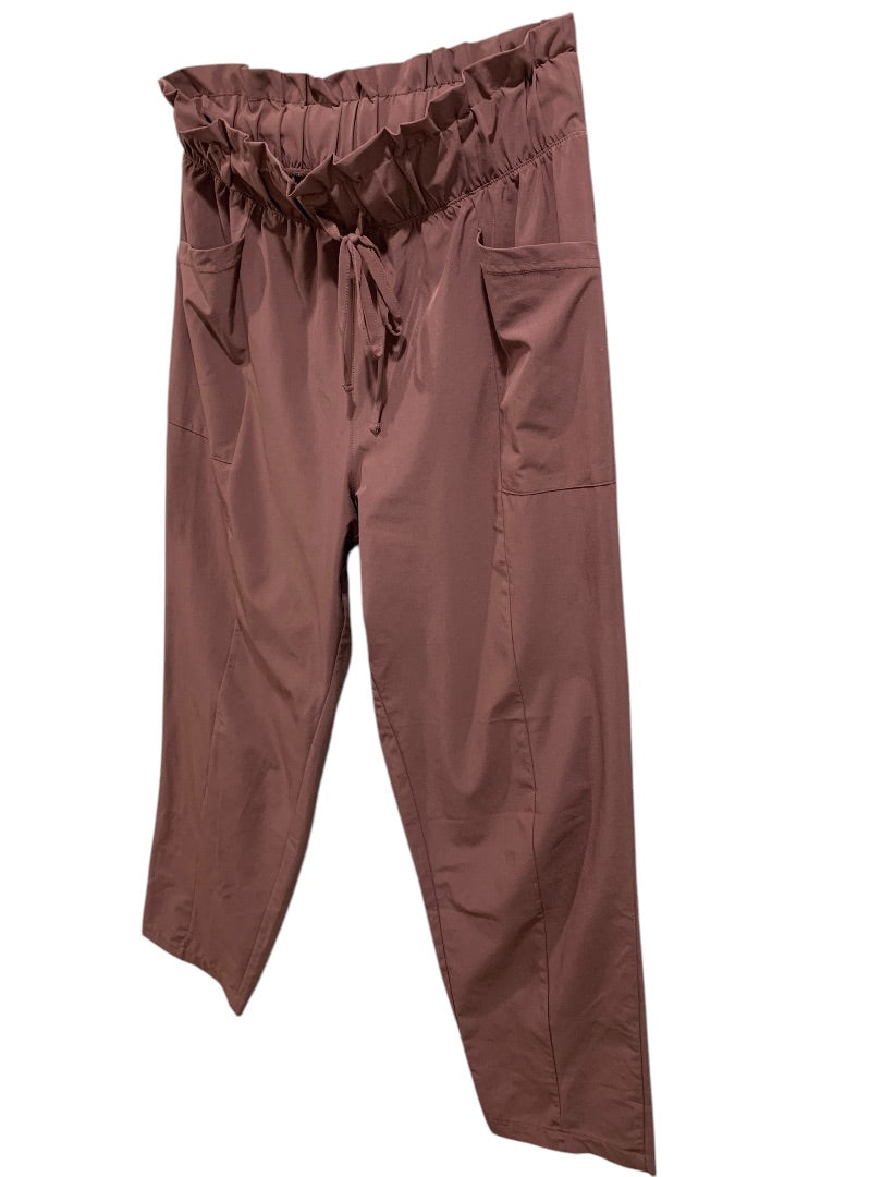 Medium Z by Zella Womens Pull On Loose Fit Pants Stretch Deep Mauve