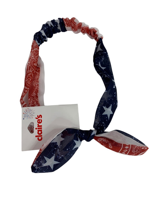 Claires New Hair Fabric Headband Patriotic Stars Stripes USA