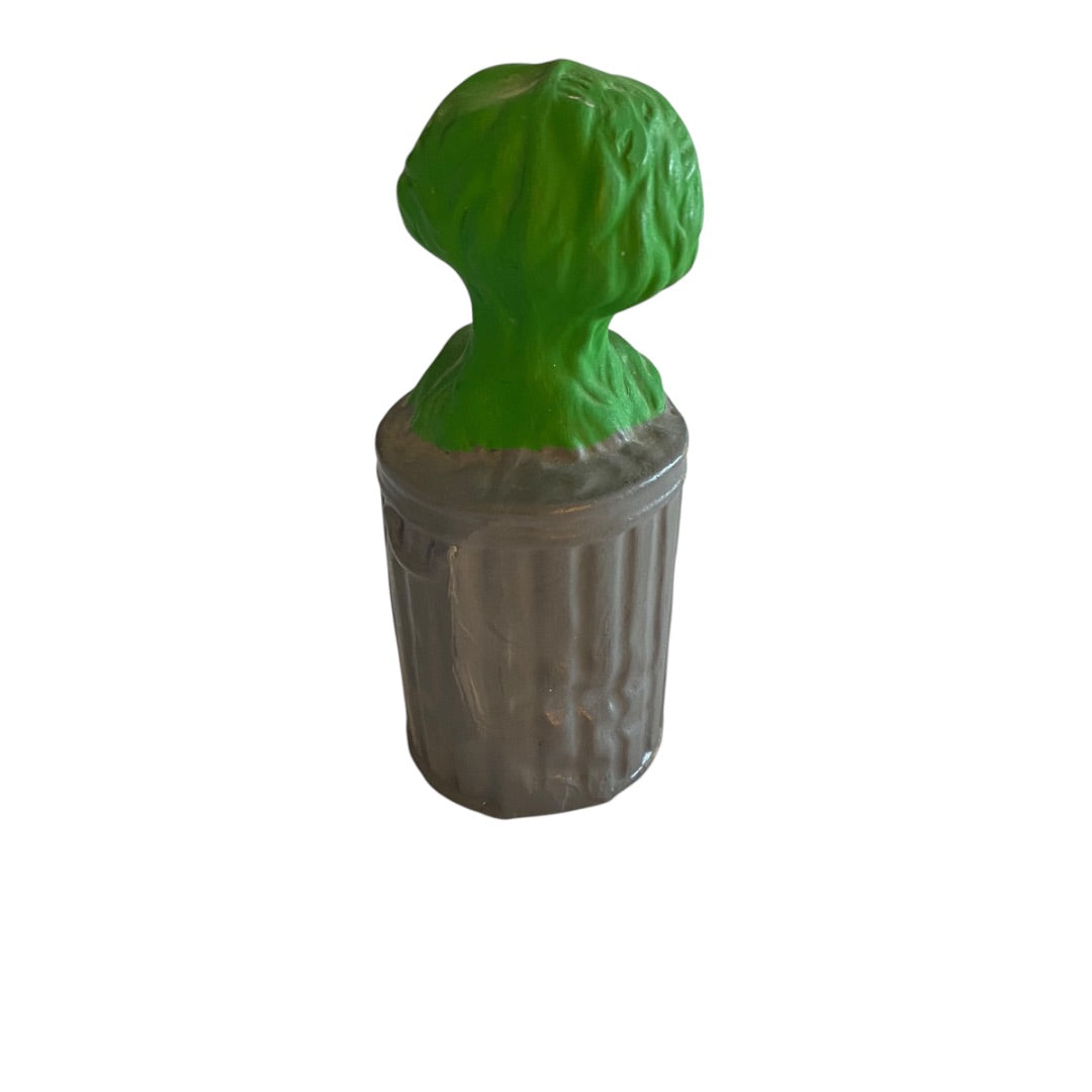 1980s Hand Painted Sesame Street Oscar the Grouch Ceramic 5 Inch Figurine